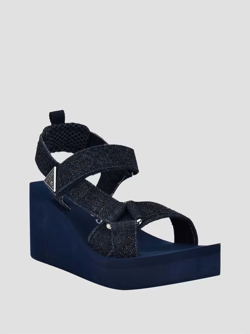 Dawsin Rhinestone Wedge Sandals