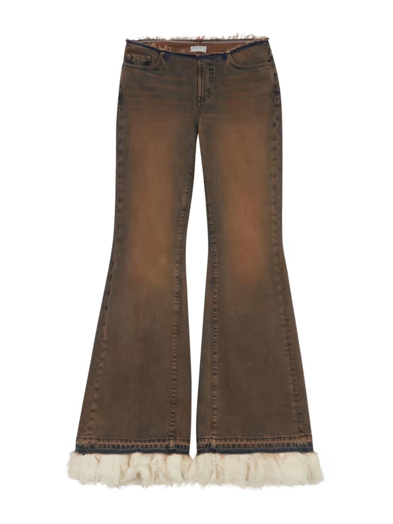Low-Rise Flare Denim Jeans