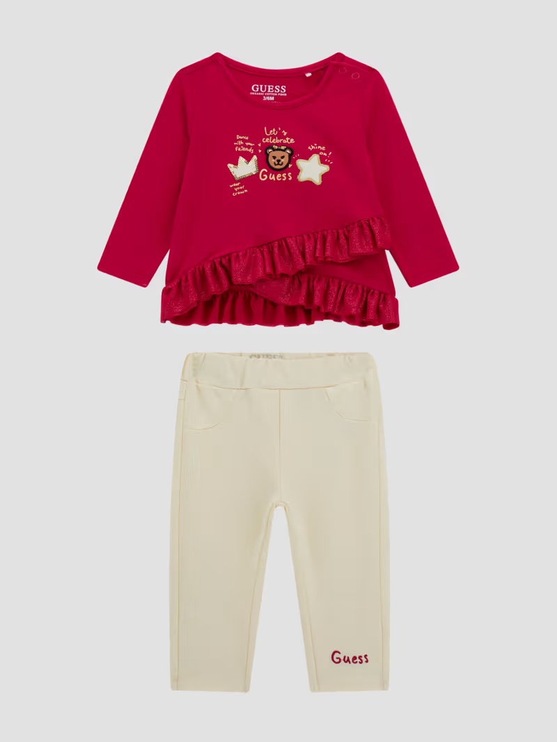 Eco Bear Tee and Lurex Legging Set (0-24M)