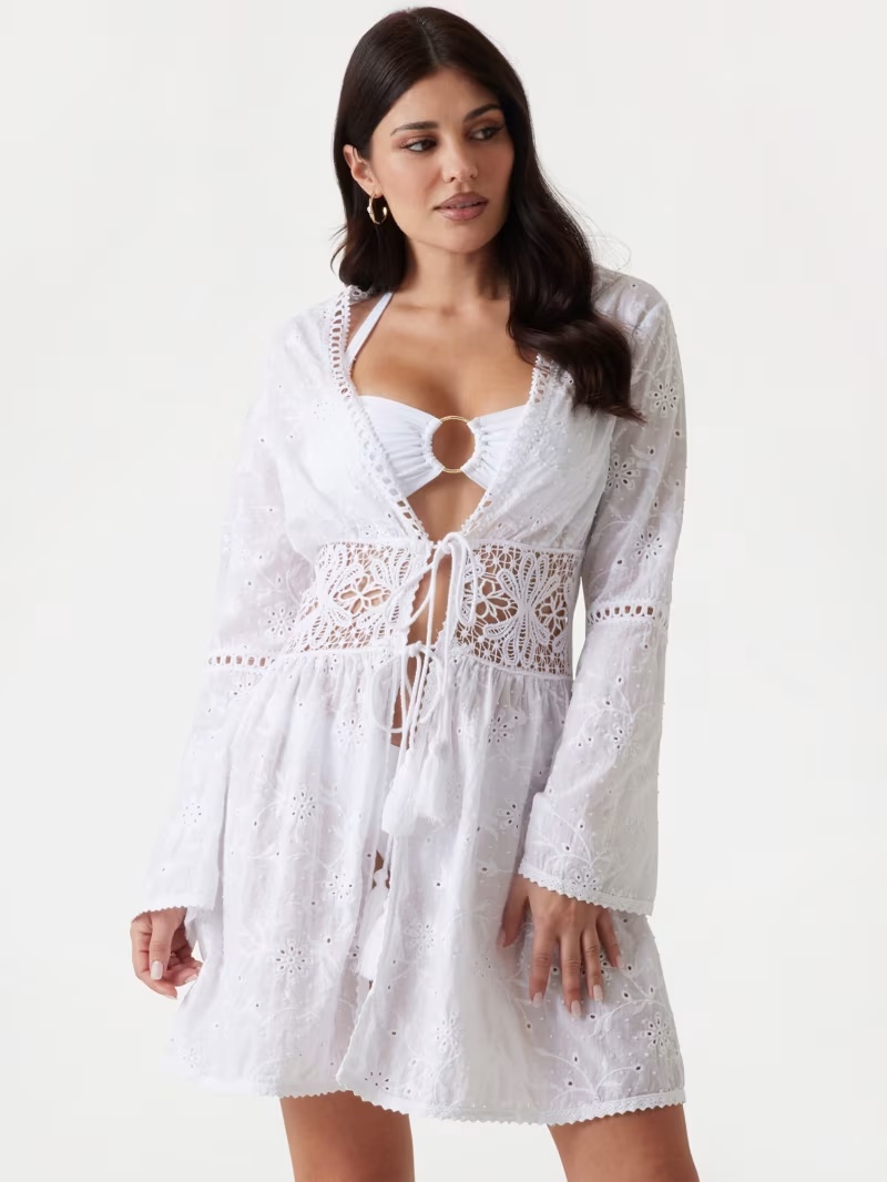 Embroidered Cotton Kimono
