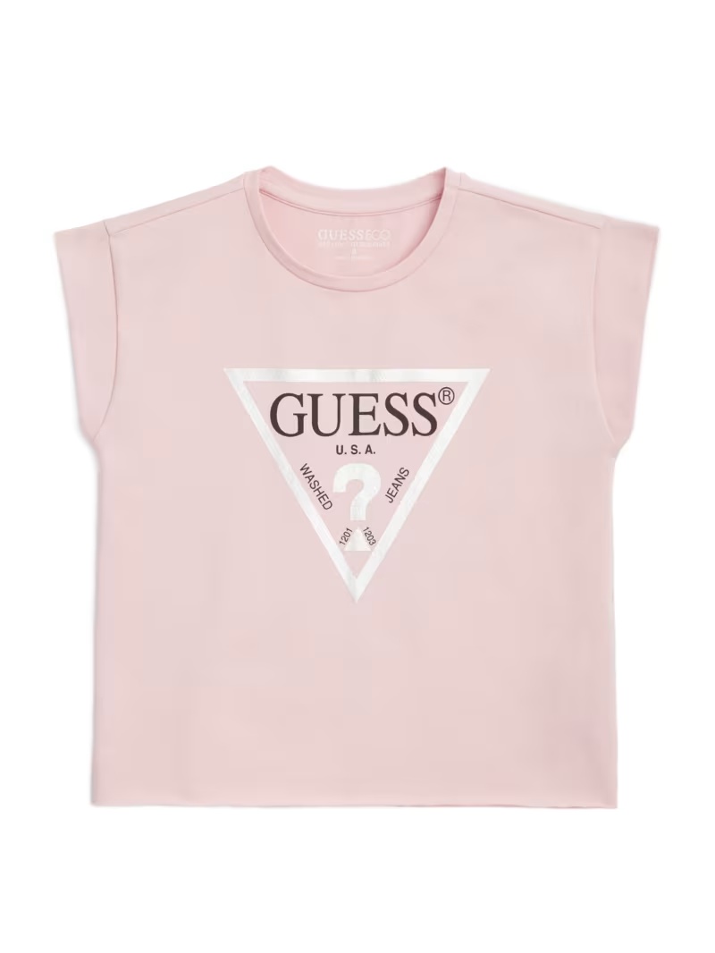 Eco Cropped Glitter Logo Tee (7-16)