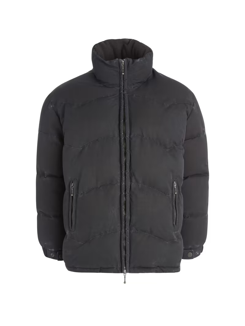 brushed twill puffer