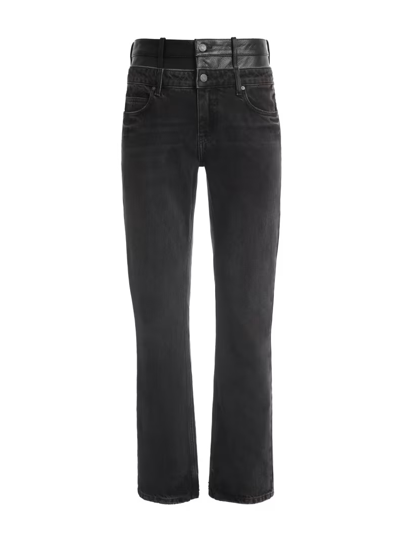 contrast flare pants