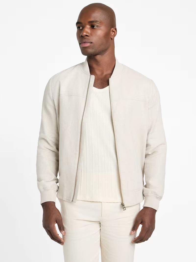 Eco Herringbone Flight Jacket