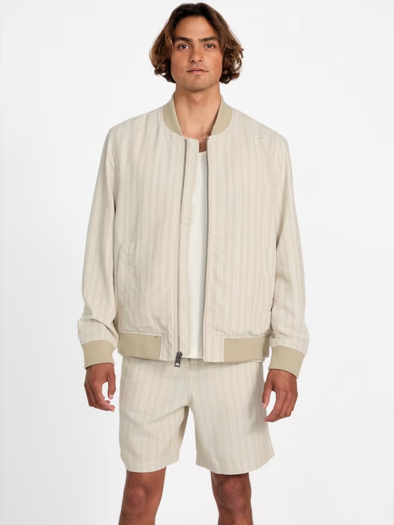 Eco Fletcher Striped Linen Flight Jacket
