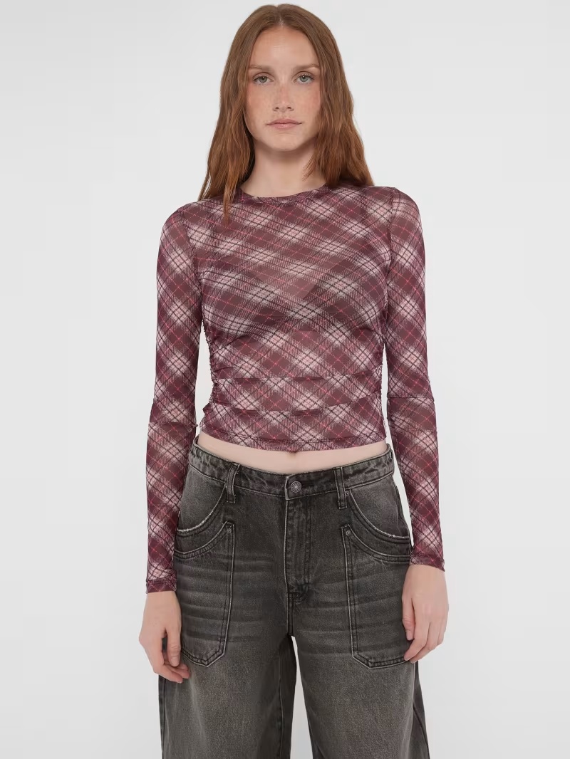 GUESS Originals Printed Mesh Top