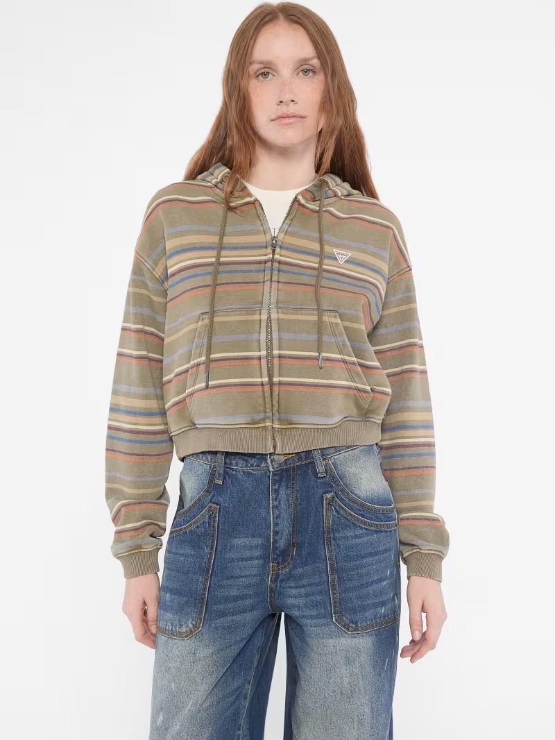 GUESS Originals Striped Zip Hoodie