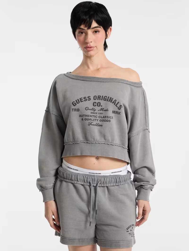 GUESS Originals Eco Boat-Neck Sweatshirt