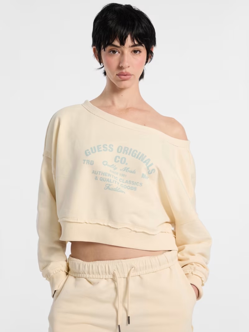 GUESS Originals Eco Boat-Neck Sweatshirt