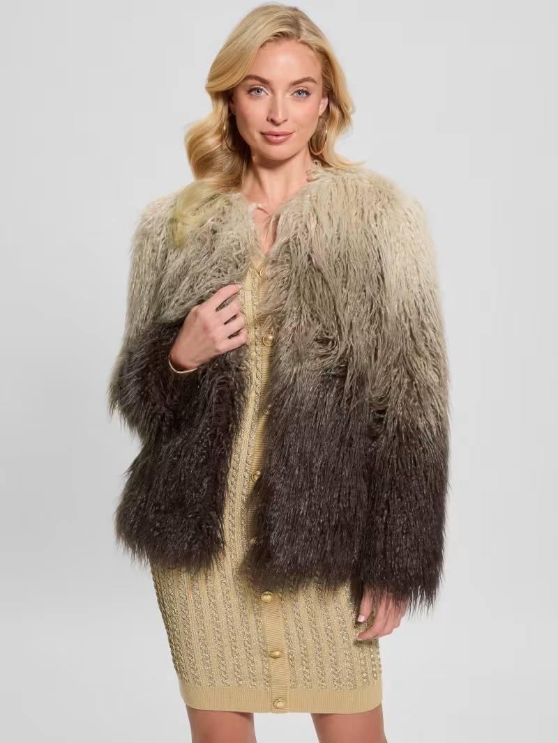 Cristina Faux-Fur Ombr&eacute; Jacket