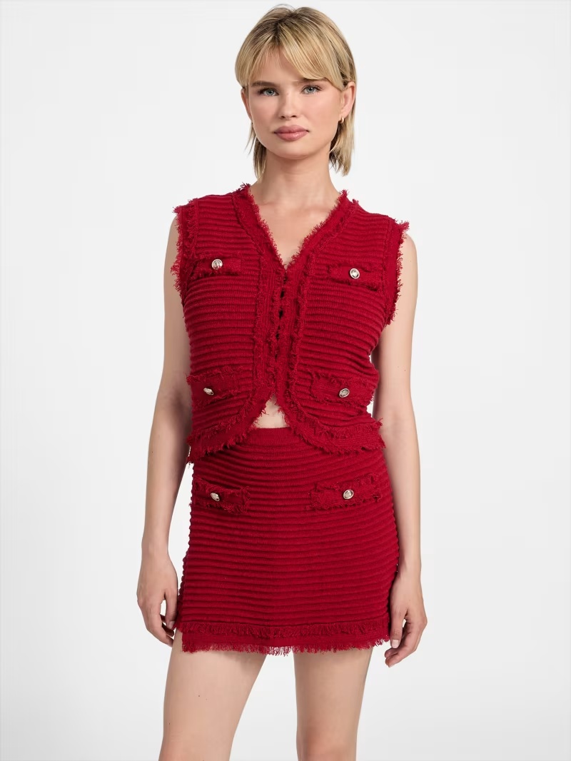 Eco Malina Boucl&eacute; Ottoman Vest
