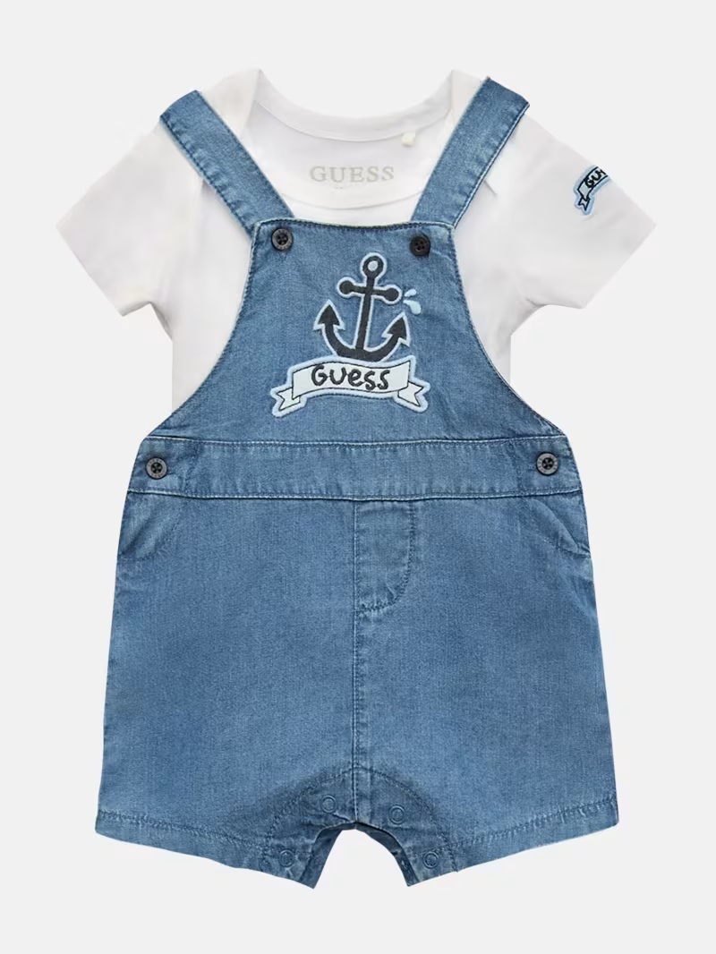 Onesie and Chambray Romper Set (0-12M)